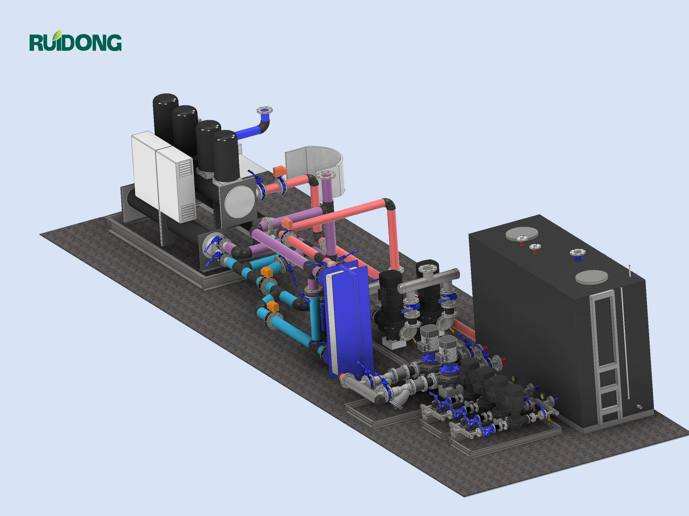 Wasserkühlte Kälteeinheiten und Pumpstationssysteme-Ihre energieeffiziente HLK-Lösung